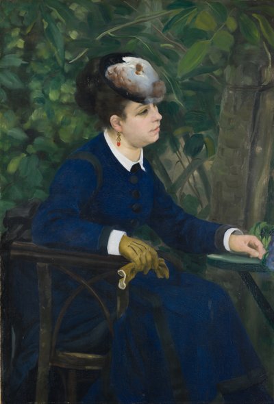 Woman in a Garden (Woman with a Seagull Hat), 1868 by Pierre Auguste Renoir